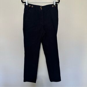 NWT a loves a women’s navy slim leg trousers pants size 2 twill chino